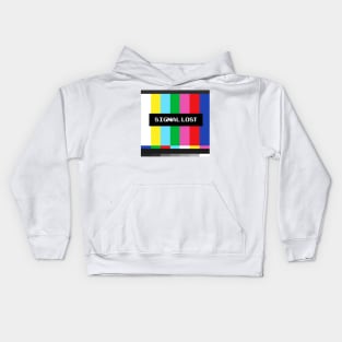 Vintage Signal lost tv test pattern color bar pattern Kids Hoodie